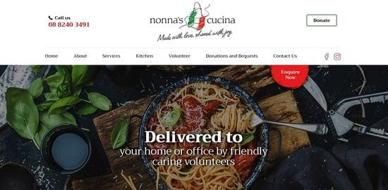 New Website launched for Nonna's Cucina
